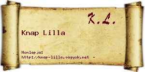 Knap Lilla névjegykártya